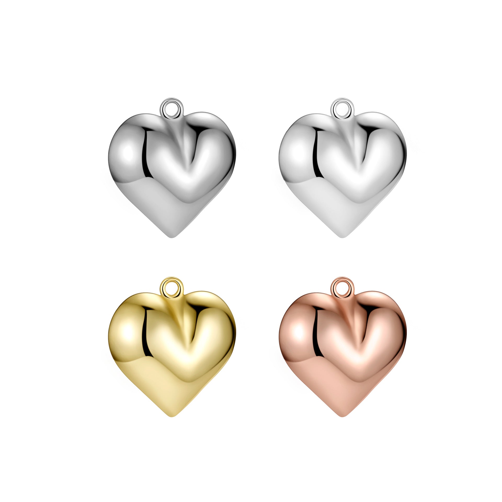 Accesorios de brazalete de corazón de plata esterlina de bricolaje al por mayor DIY